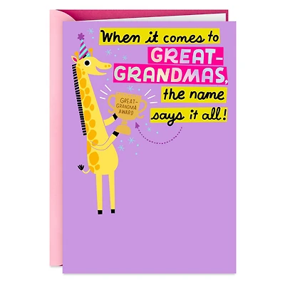 Your Name Says It All Birthday Card for Great-Grandma for only USD 2.99 | Hallmark