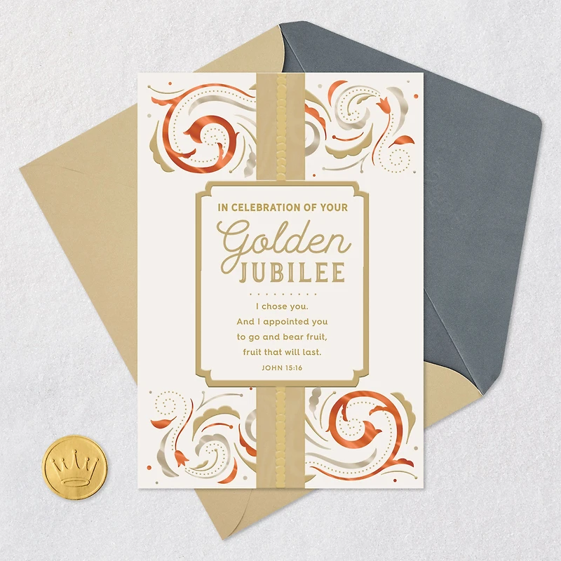 Celebrating Your Faithful Service Religious Golden Jubilee Card for only USD 3.99 | Hallmark