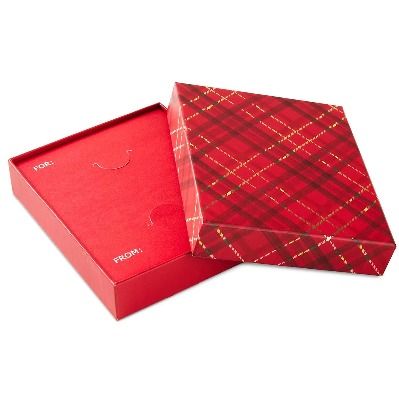 Red Plaid Holiday Gift Card Holder Box for only USD 4.99 | Hallmark