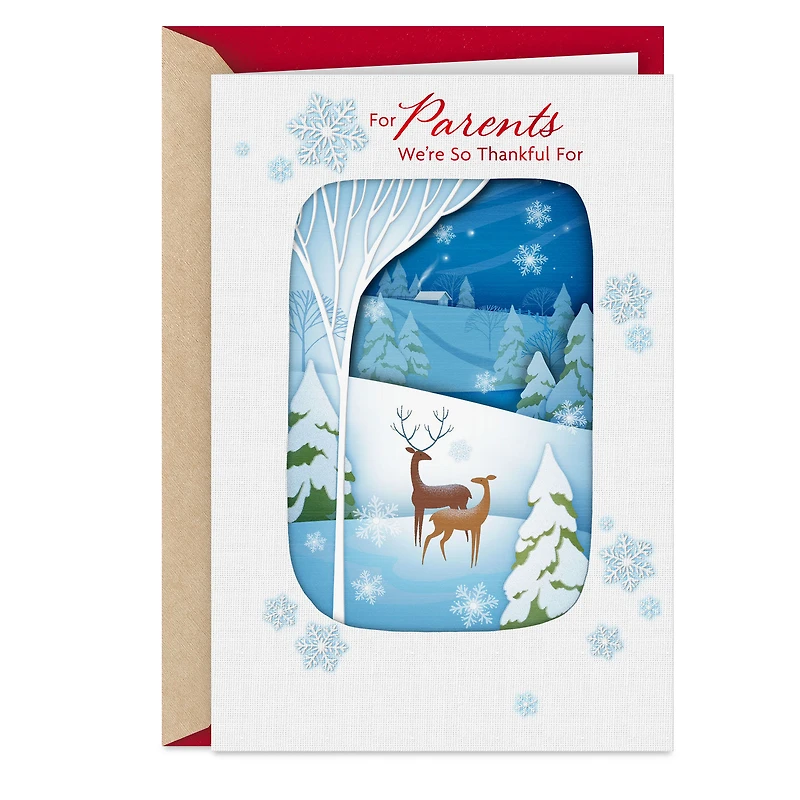 We're So Thankful for You Christmas Card for Parents for only USD 5.99 | Hallmark