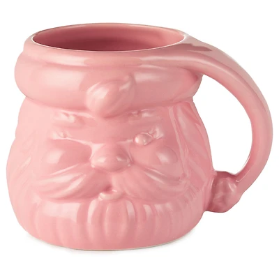 Coral Pink Sculpted Santa Mug, 8 oz. for only USD 16.99 | Hallmark