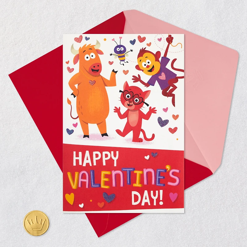 Animal Hugs Valentine's Day Card With Sound and Mini Pop-Up Cards for only USD 9.99 | Hallmark