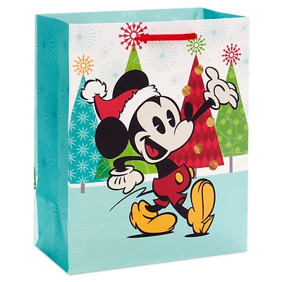 9.6" Disney Vintage Mickey Mouse Medium Christmas Gift Bag for only USD 3.49 | Hallmark