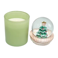 Green Cedarwood Scented Christmas Tree Snow Globe Candle for only USD 19.99 | Hallmark