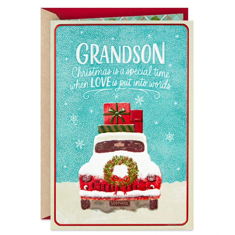 Love Put Into Words Christmas Card for Grandson for only USD 5.99 | Hallmark
