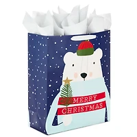 15.5" Polar Bear XL Christmas Gift Bag With Tissue Paper for only USD 8.99 | Hallmark