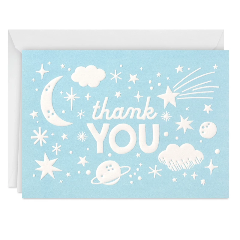 Moon and Stars Blue Boxed Blank Thank-You Notes, Pack of 10 for only USD 10.49 | Hallmark