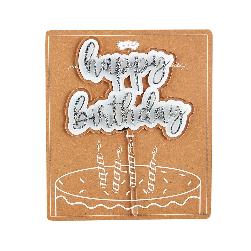 Mud Pie Silver Musical Birthday Cake Topper for only USD 11.00 | Hallmark