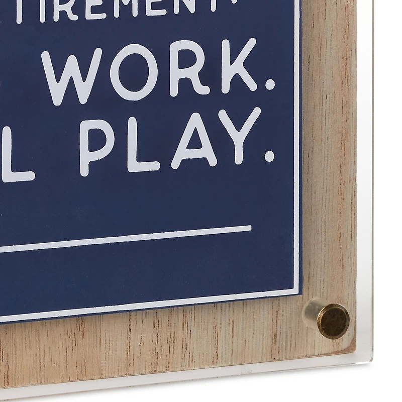 Retirement: No Work All Play Layered Wall Decor, 6.5" for only USD 22.99 | Hallmark