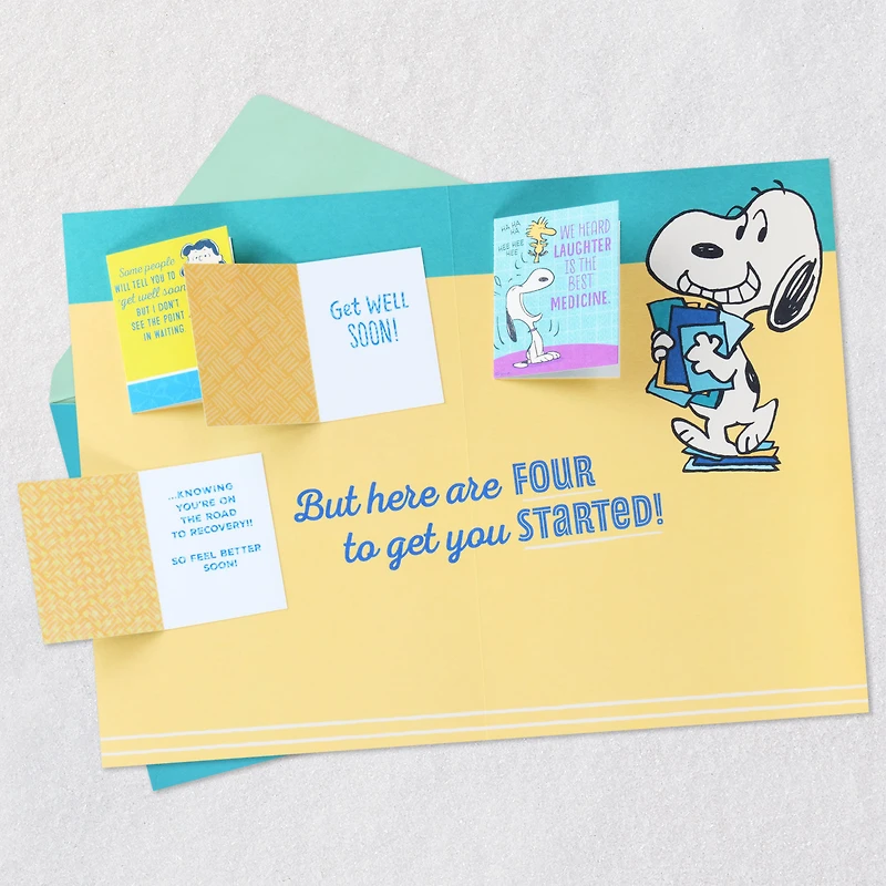 Peanuts® Snoopy Never Enough Cards Funny Get Well Card With Mini Cards for only USD 6.59 | Hallmark
