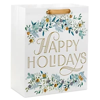 13" Happy Holidays Garlands on White Large Gift Bag for only USD 4.49 | Hallmark