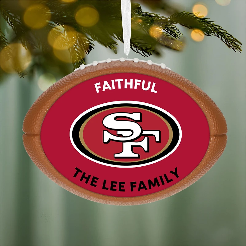 NFL San Francisco 49ers Football Personalized Ornament, Custom Text for only USD 30.99 | Hallmark