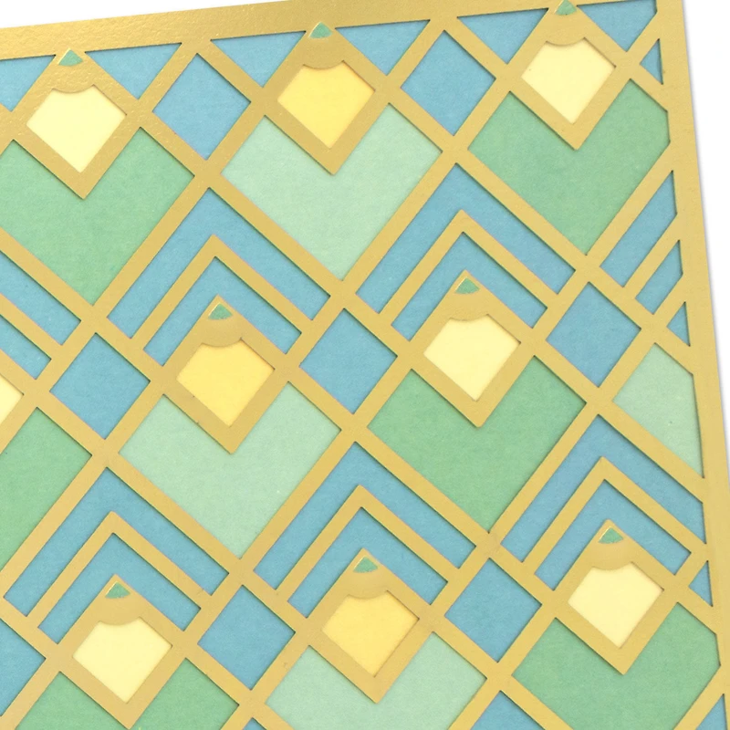 Art Deco Gold, Green and Blue Blank Card for only USD 8.99 | Hallmark