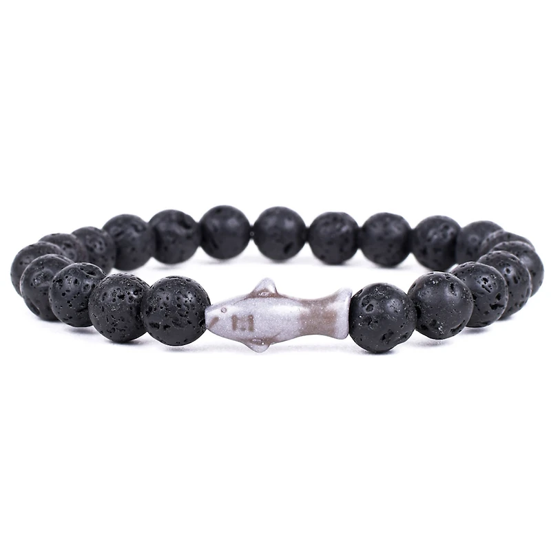 Fahlo Lava Stone Shark Voyage Bracelet for only USD 18.99 | Hallmark