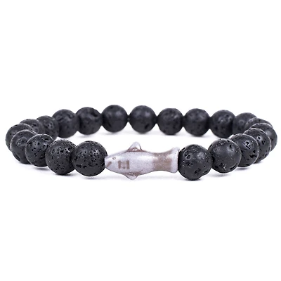 Fahlo Lava Stone Shark Voyage Bracelet for only USD 18.99 | Hallmark