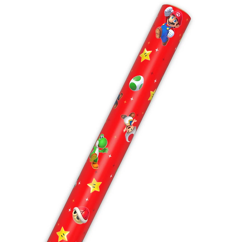 Nintendo Super Mario™ Mario, Luigi and Friends on Red Wrapping Paper, 25 sq. ft. for only USD 4.99 | Hallmark