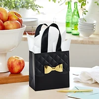 5.5" Gold Bow on Black Small Square Gift Bag for only USD 6.79 | Hallmark