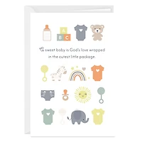 God's Love Wrapped in Cute Package Religious Custom New Baby Card for only USD 4.99 | Hallmark