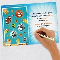 You're An Amazing Kid 6th Birthday Card With Sports Stickers for only USD 4.99 | Hallmark