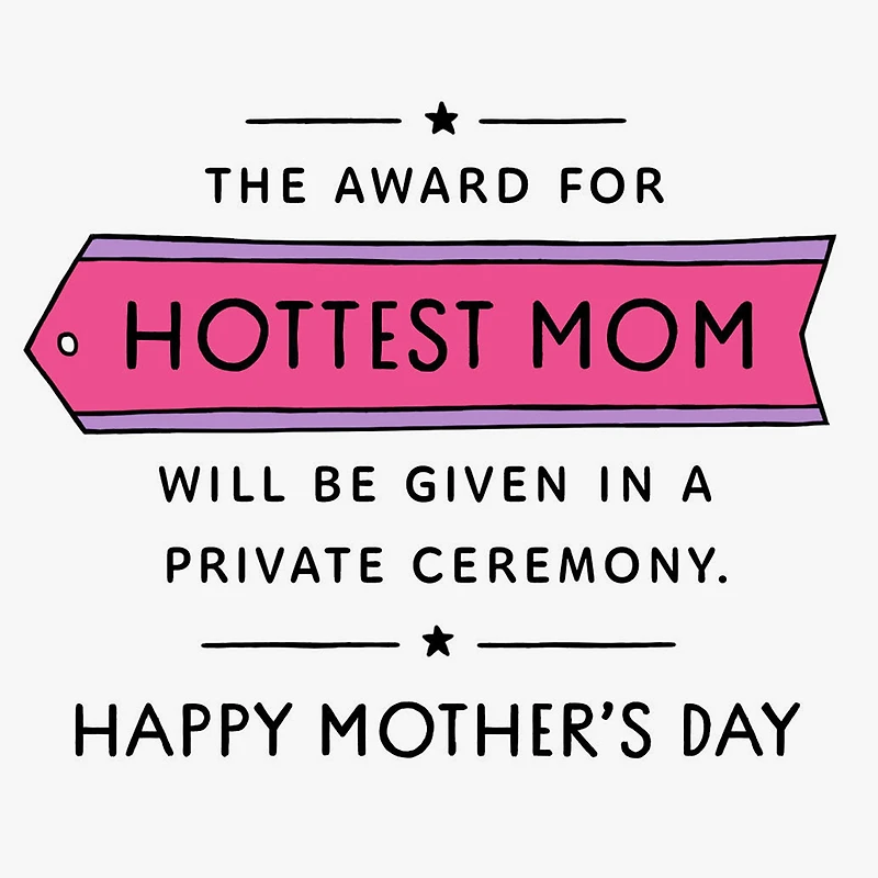 Hottest Mom Award Funny Mother's Day Card for Wife for only USD 3.99 | Hallmark