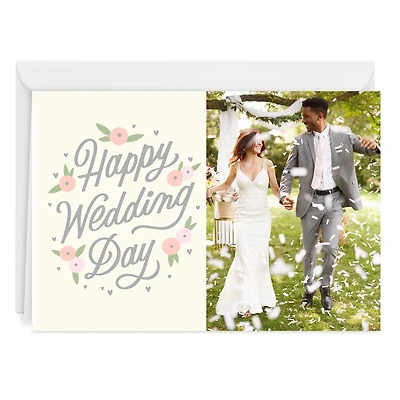 Floral Happy Day Custom Wedding Card for only USD 4.99 | Hallmark