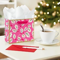5.5" Lacey Chabert Collection Jolly Holly on Pink Small Christmas Gift Bag for only USD 3.99 | Hallmark