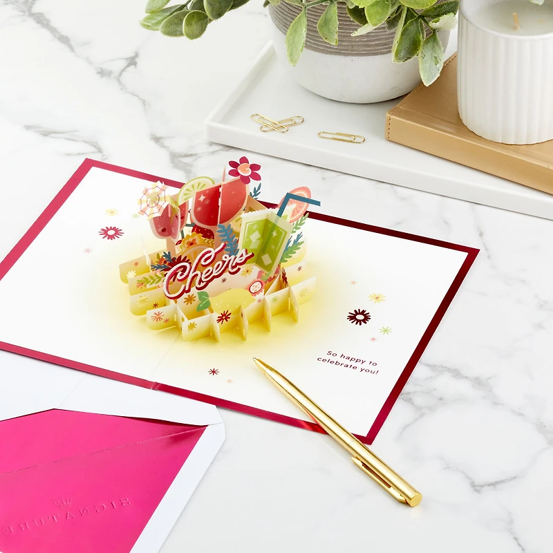 Here's to You Cocktail Toast 3D Pop-Up Card for only USD 12.99 | Hallmark