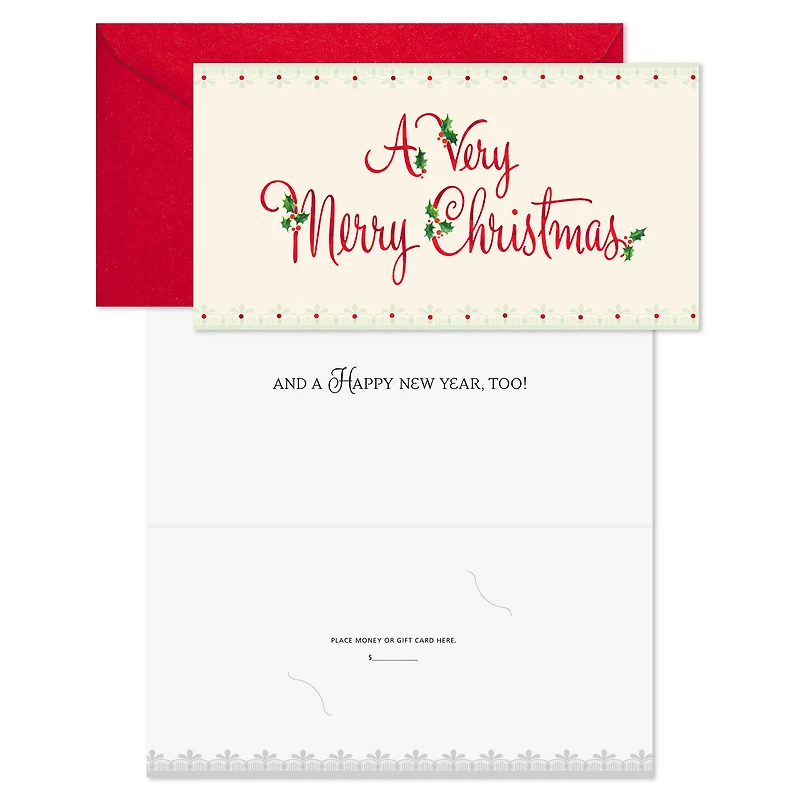 Lettering With Flora Flourishes Money Holder Christmas Cards, Pack of 6 for only USD 7.99 | Hallmark
