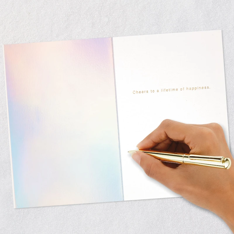 Cheers to a Lifetime of Happiness Wedding Card for only USD 8.59 | Hallmark
