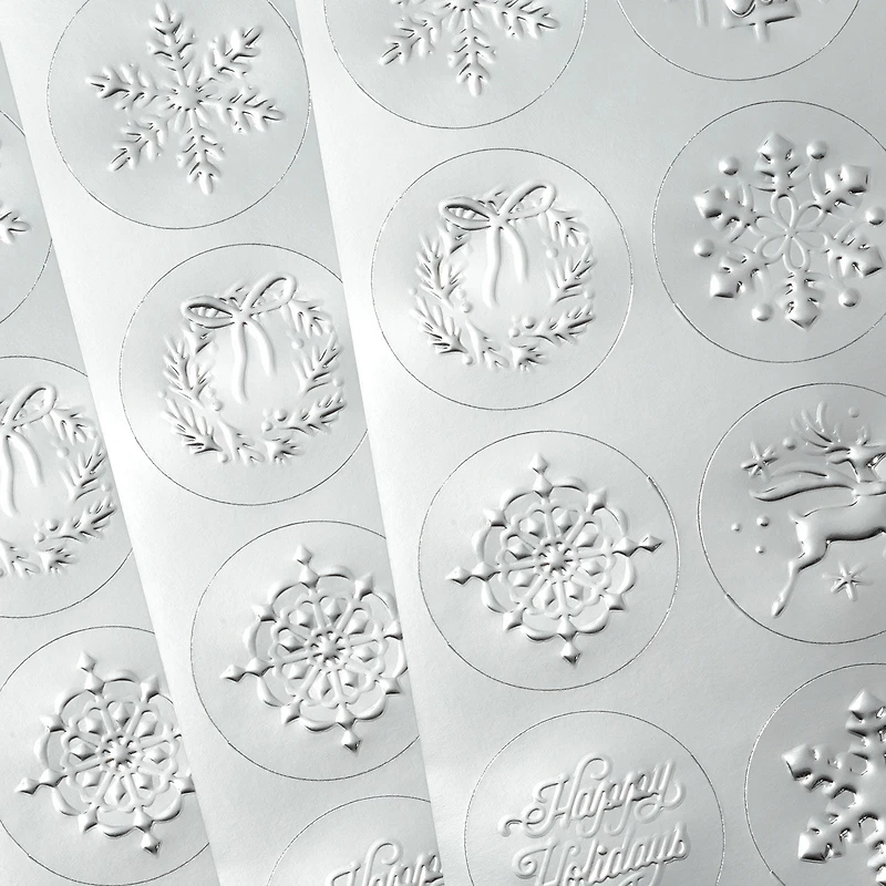 Silver Foil Embossed Holiday Seals, 3 sheets for only USD 3.49 | Hallmark