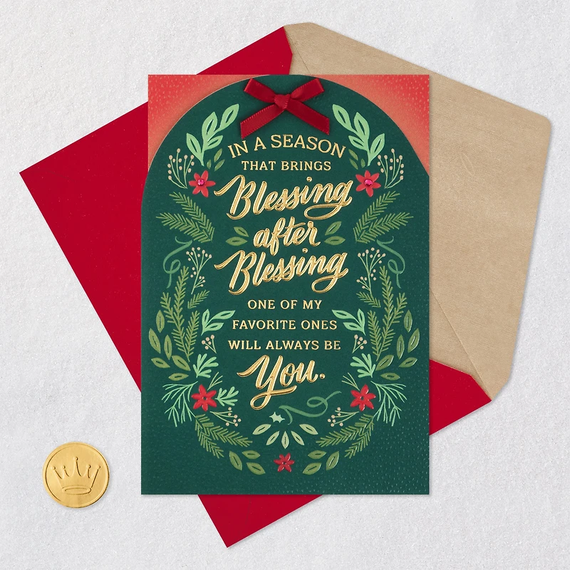 You're One of My Favorite Blessings Christmas Card for only USD 6.99 | Hallmark