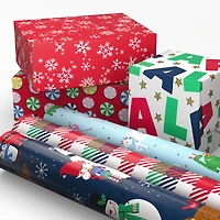 Santa and Friends 6-Pack Assorted Christmas Wrapping Paper Roll Bundle, 180 sq. ft. total for only USD 29.99 | Hallmark