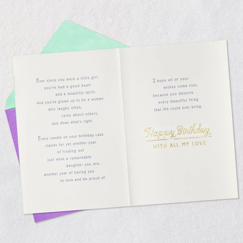 You Deserve Every Beautiful Thing Birthday Card for Daughter for only USD 7.99 | Hallmark