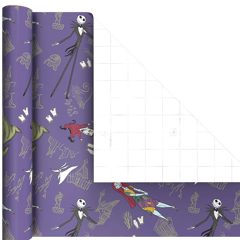 Disney Tim Burton's The Nightmare Before Christmas 3-Pack Wrapping Paper Mini Roll Bundle, 45 sq. ft. total for only USD 11.99 | Hallmark