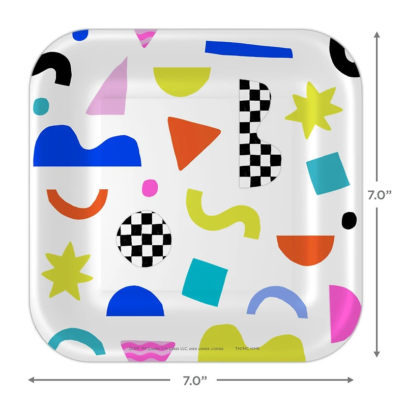 Scattered Shapes on White Dessert Plates, Pack of 8 for only USD 3.99 | Hallmark