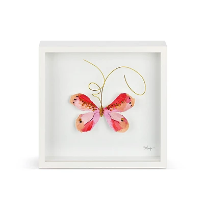 Demdaco Pink Butterfly Shadow Box Wall Decor, 10" for only USD 24.99 | Hallmark