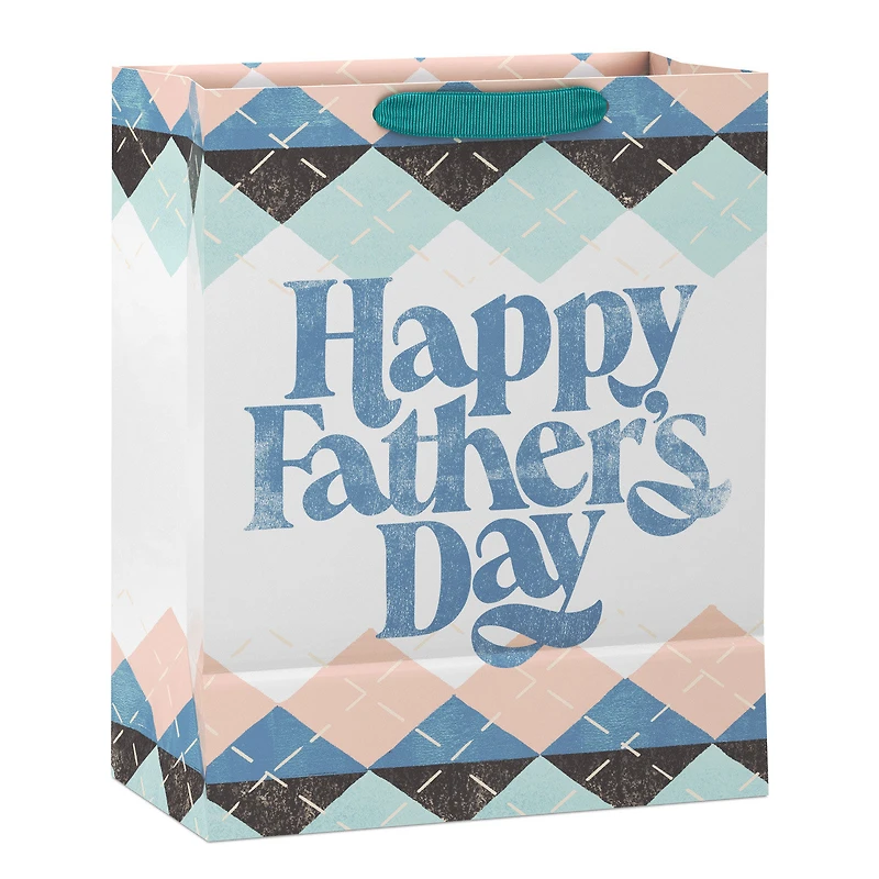 13" Happy Father's Day Argyle Large Gift Bag for only USD 4.99 | Hallmark