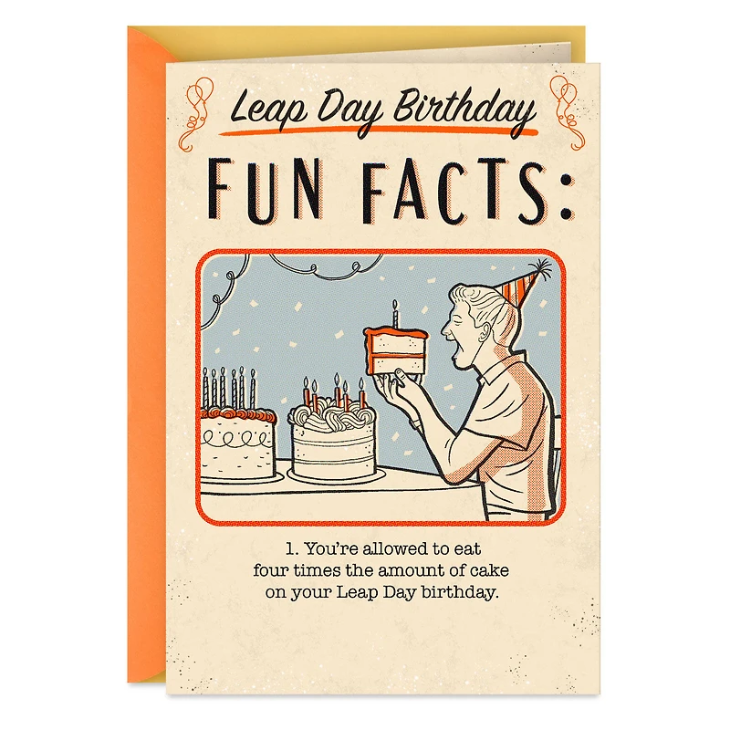 Fun Facts Funny Leap Day Birthday Card for only USD 4.99 | Hallmark
