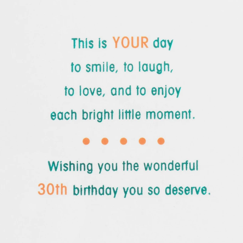 Enjoy Every Moment 30th Birthday Card for only USD 5.59 | Hallmark