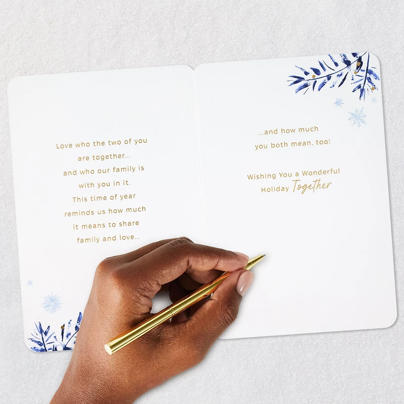 Love the Two of You Together Christmas Card for Son and His Love for only USD 6.99 | Hallmark