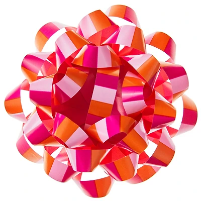 4.6" Pink and Coral Stripe Recyclable Gift Bow for only USD 1.99 | Hallmark