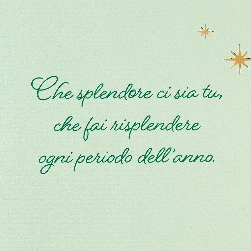 You Brighten the Year Italian-Language Christmas Card for only USD 4.59 | Hallmark