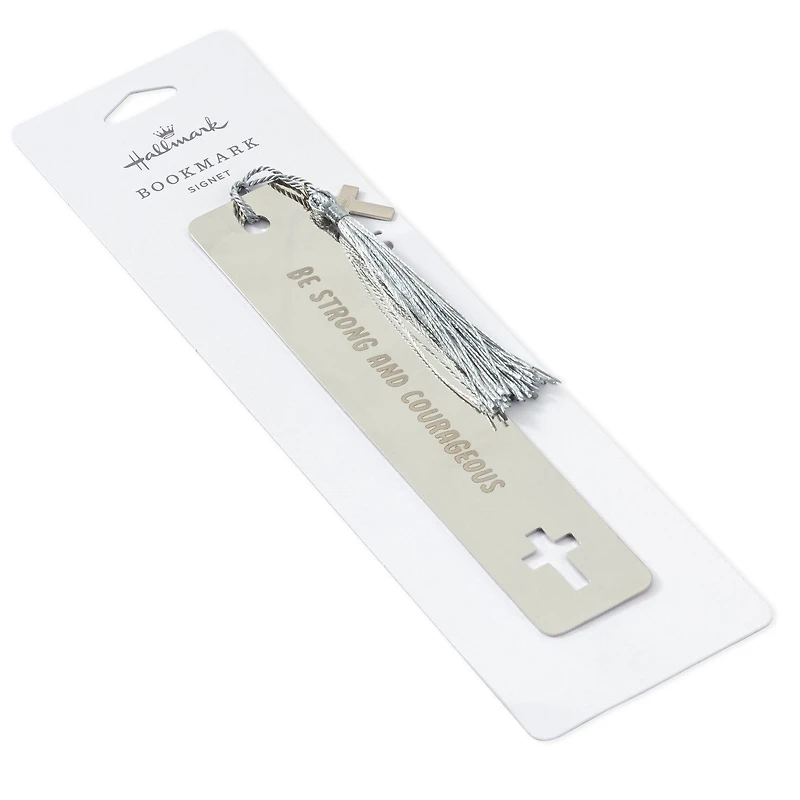 Be Strong and Courageous Metal Bookmark With Cross Charm for only USD 14.99 | Hallmark