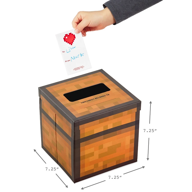 Minecraft Kids Classroom Valentines Set With Cards, Stickers and Mailbox for only USD 9.99 | Hallmark