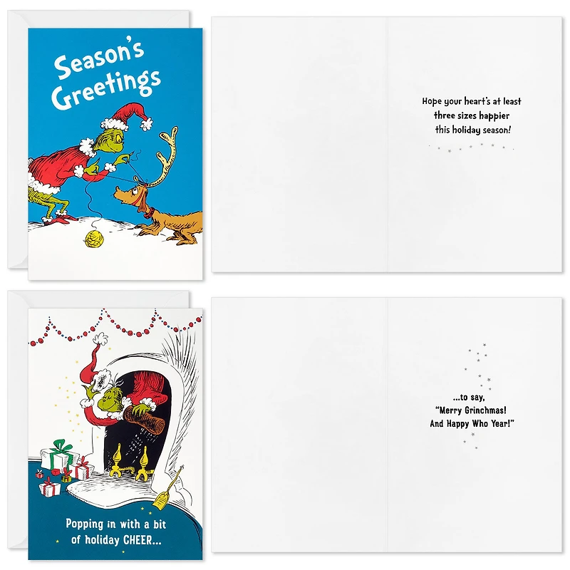 Dr. Seuss Grinch Assorted Boxed Christmas Cards, Pack of 24 for only USD 15.99 | Hallmark