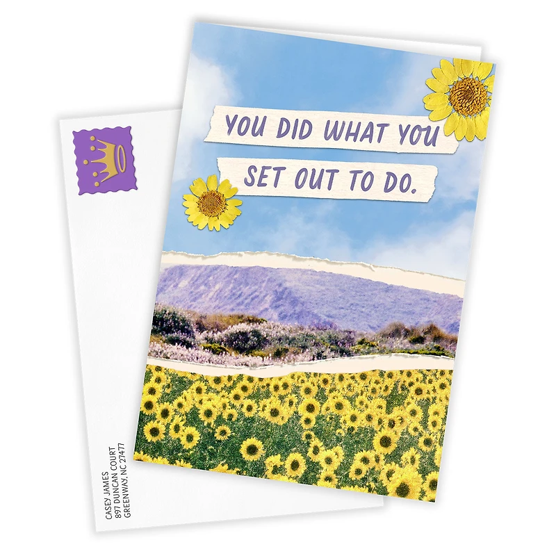 You Did It Sunflower Field Custom Congratulations Card for only USD 4.99 | Hallmark