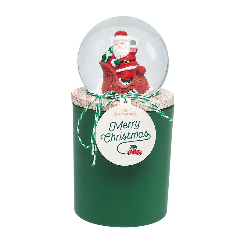 Green Mistletoe Scented Santa Sleigh Snow Globe Candle for only USD 19.99 | Hallmark