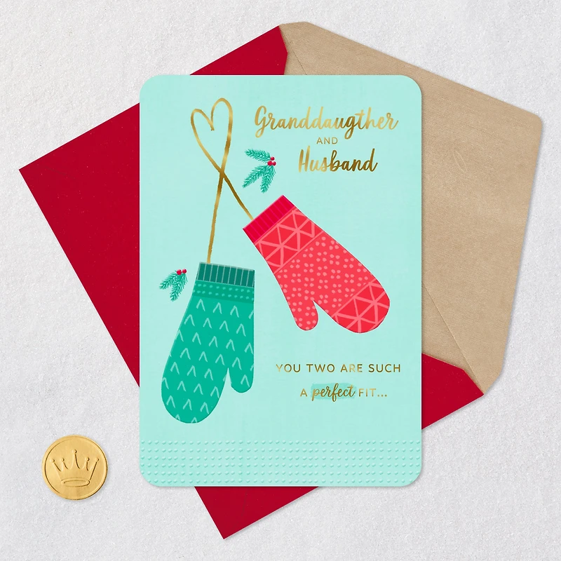You Two Are a Perfect Fit Christmas Card for Granddaughter and Husband for only USD 3.99 | Hallmark