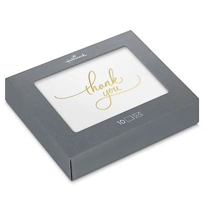 Gold Script on White Blank Thank You Notes, Pack of 10 for only USD 10.49 | Hallmark