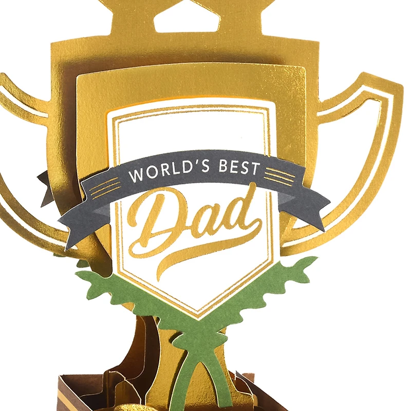 World's Best Dad Trophy Musical 3D Pop-Up Father's Day Card With Motion for only USD 14.99 | Hallmark